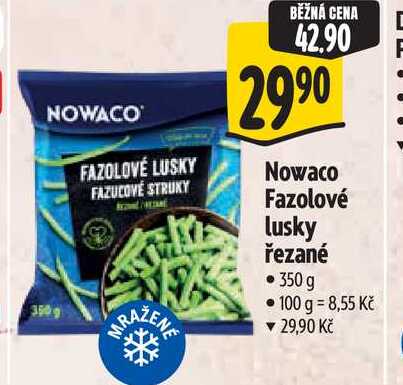 Nowaco Fazolové lusky řezané 350 g