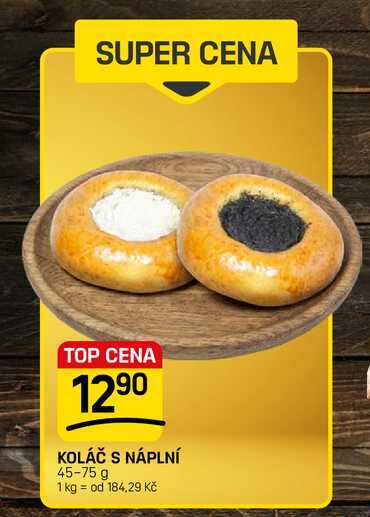 KOLÁČ S NÁPLNÍ 45-75 g 