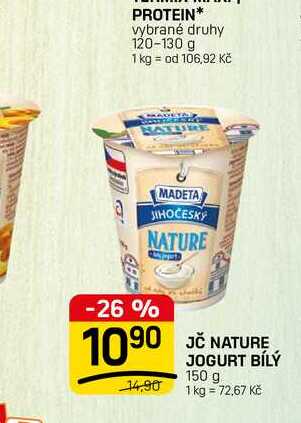 JČ NATURE JOGURT BÍLÝ 150 g