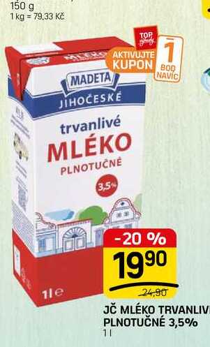 JČ MLÉKO TRVANLIVE PLNOTUČNÉ 3,5% 11 