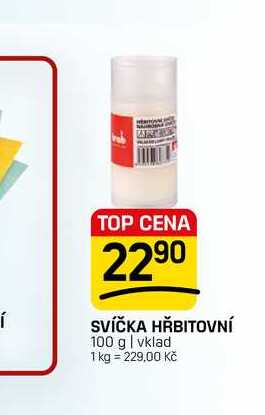 SVÍČKA HŘBITOVNÍ 100 g | vklad FLOP TOP
