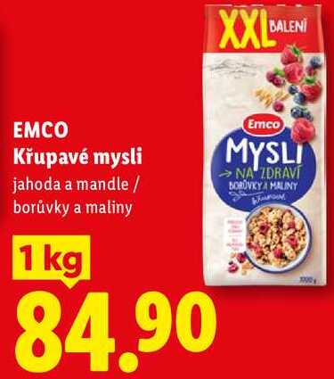 EMCO Křupavé mysli, jahoda a mandle / borůvky a maliny, 1 kg