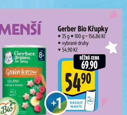 Gerber Bio Křupky 35 g Albert