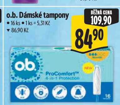 O.b. Dámské tampony  16 ks Albert