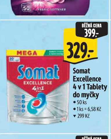  Somat Excellence 4 v 1 Tablety do myčky  50 ks  