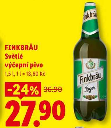 FINKBRÄU Světlé výčepní pivo, 1,5 1