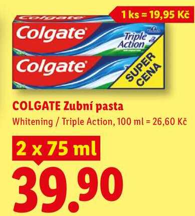 COLGATE Zubní pasta, 2 x 75 ml
