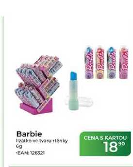 Barbie lízátko ve tvaru rtěnky 6g
