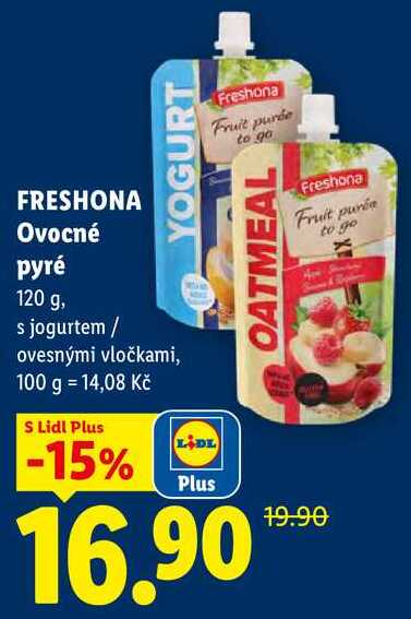 FRESHONA Ovocné pyré, 120 g