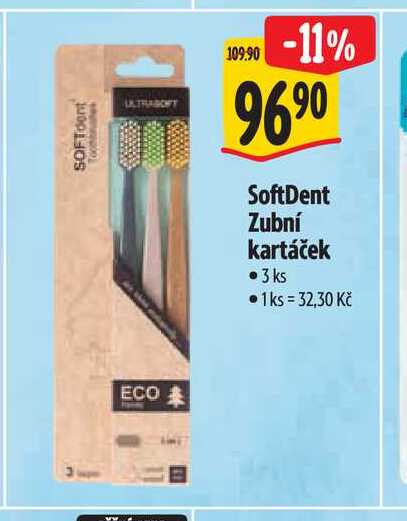 SoftDent Zubní kartáček 3ks