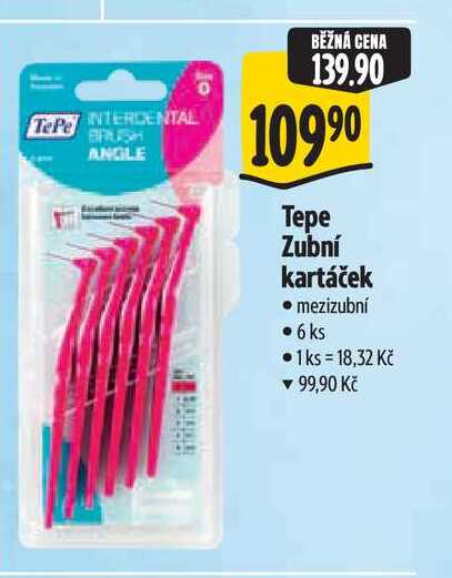 Tepe Zubní kartáček mezizubní 6ks Albert