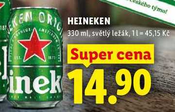 HEINEKEN, 330 ml, světlý ležák