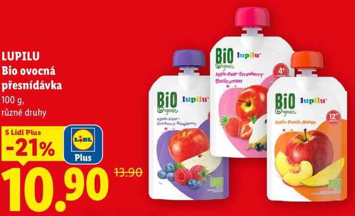 LUPILU Bio ovocná přesnídávka, 100 g