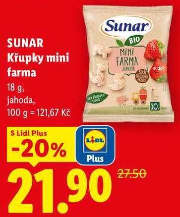SUNAR Křupky mini farma, 18 g Lidl