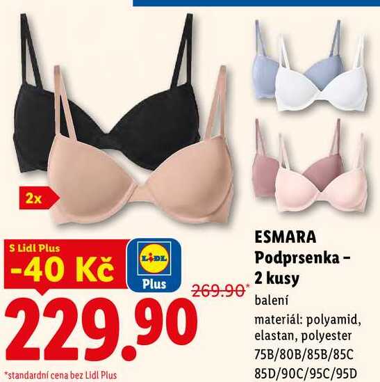 ESMARA Podprsenka - 2 kusy