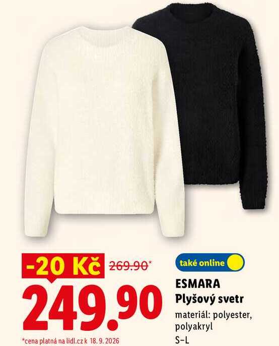 ESMARA Plyšový svetr