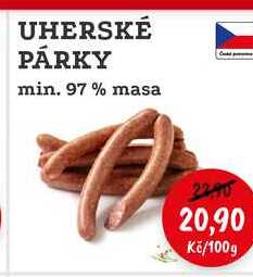 UHERSKÉ PÁRKY min. 97% masa 100g