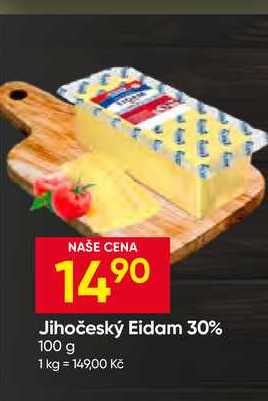 Jihočeský Eidam 30% 100 g