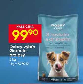 Dobrý výběr Granule pro psy 3 kg