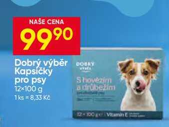 Dobrý výběr Kapsičky pro psy 12×100 g
