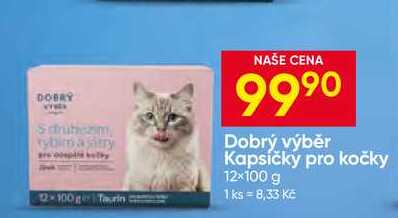 Dobrý výběr Kapsičky pro kočky 12×100 g
