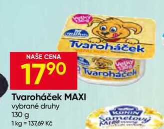 Milko Tvaroháček MAXI vybrané druhy 130 g
