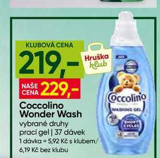 Coccolino Wonder Wash vybrané druhy prací gel 37 dávek 