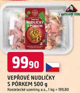 VEPŘOVÉ NUDLIČKY S PÓRKEM 500 g