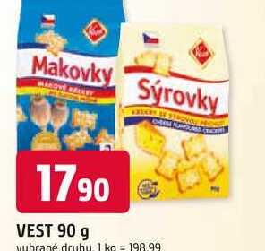 VEST 90 g vybrané druhy