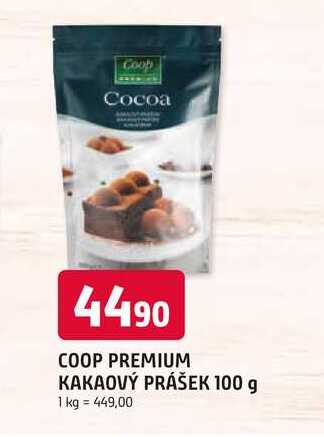 COOP PREMIUM KAKAOVÝ PRÁŠEK 100 g