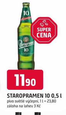 STAROPRAMEN 10 0,5l pivo světlé výčepní