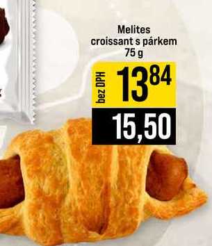 Melites croissant s párkem 75g 