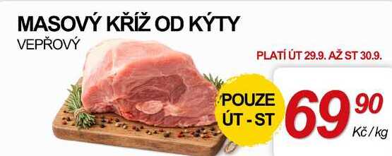 MASOVÝ KŘÍŽ OD KÝTY VEPŘOVÝ, 1 kg