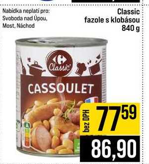 Classic fazole s klobásou 840 g 