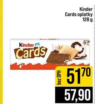 Kinder Cards oplatky 128 g 