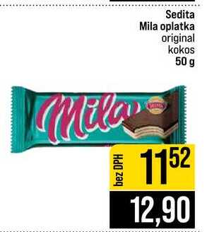 Sedita Mila oplatka original kokos 50 g