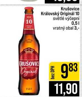 Krušovice Královský Originál 10 světlé výčepní 0,5l