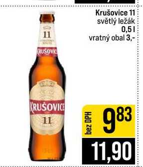 Krušovice 11 světlý ležák 0,5l