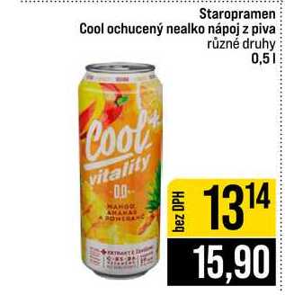 Staropramen Cool ochucený nealko nápoj z piva různé druhy 0,5l