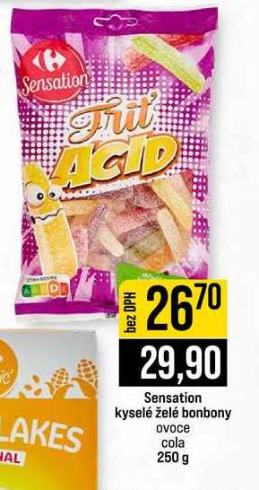 Sensation kyselé želé bonbony ovoce cola 250 g