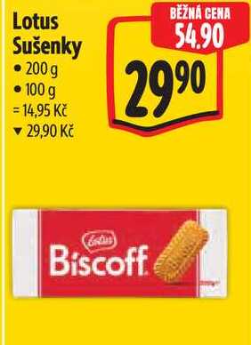 Lotus Sušenky, 200 g v akci