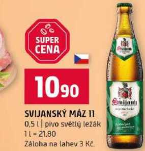 SVIJANSKÝ MÁZ 11 0,5l pivo světlý ležák