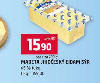 MADETA JIHOČESKÝ EIDAM SÝR 45% tuku 100g
