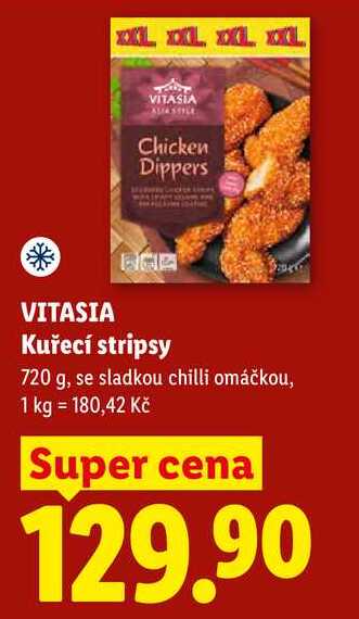 VITASIA Kuřecí stripsy, 720 g