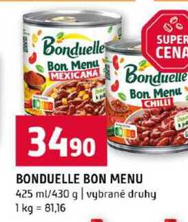 BONDUELLE BON MENU 425 ml/430 g vybrané druhy