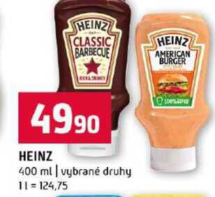 HEINZ 400 ml vybrané druhy
