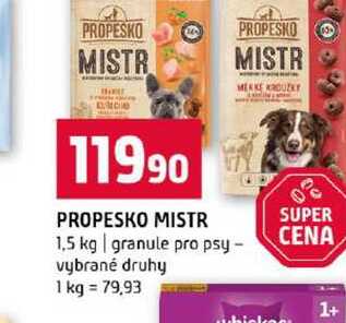 PROPESKO MISTR 1,5 kg granule pro psy