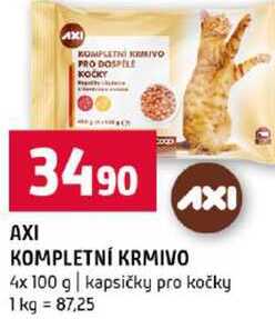 AXI KOMPLETNÍ KRMIVO 4x 100 g kapsičky pro kočky