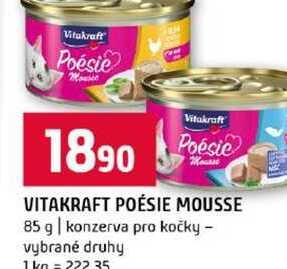 VITAKRAFT POÉSIE MOUSSE 85 g konzerva pro kočky vybrané druhy
