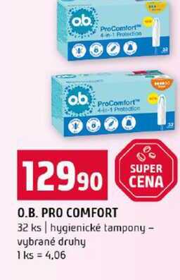 O.B. PRO COMFORT 32 ks hygienické tampony vybrané druhy